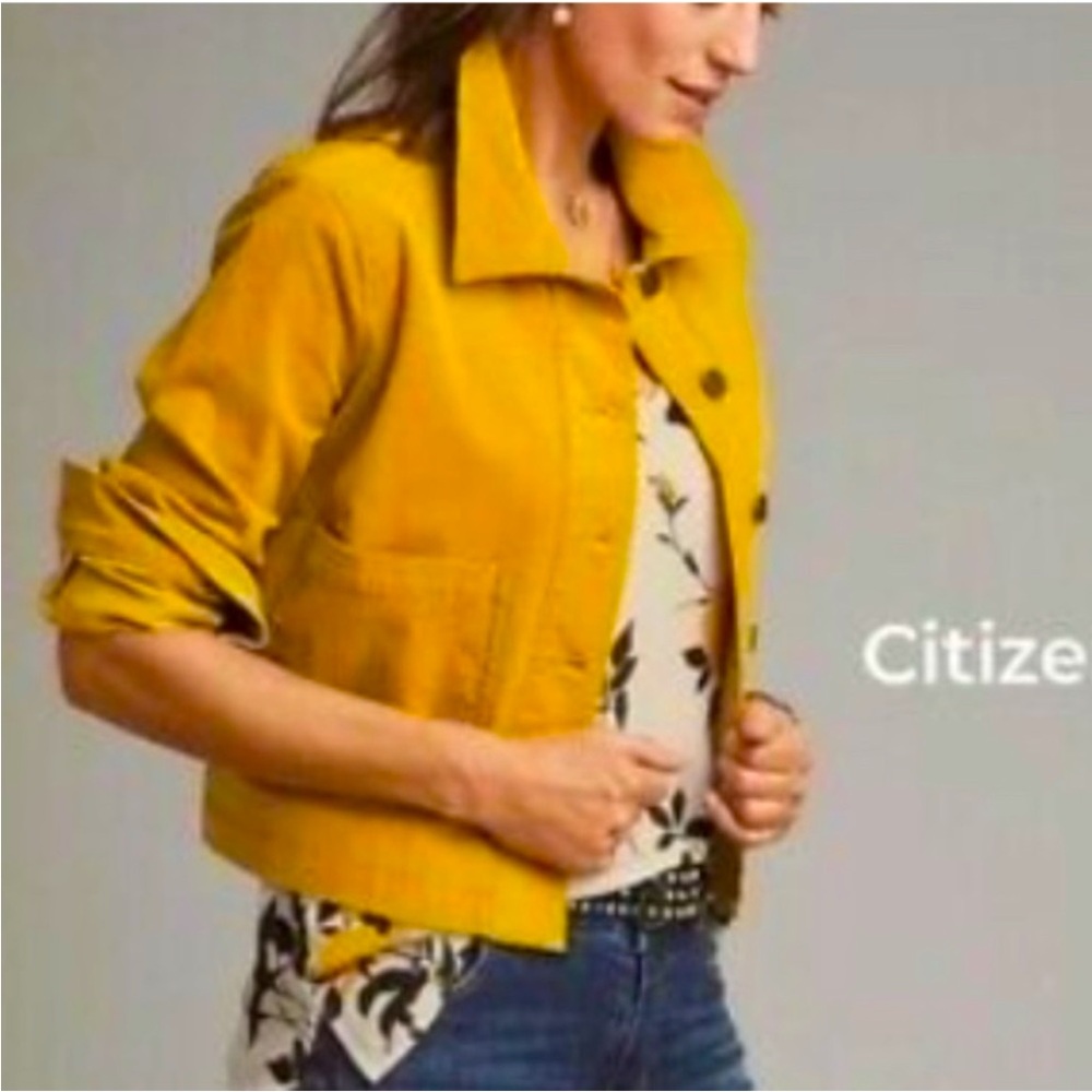 Cabi 3909 Citizen Mustard yellow Corduroy Jacket. Women’s Size Small